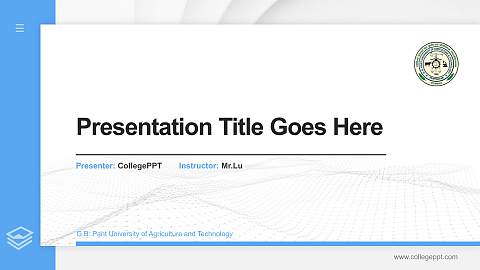 G.B. Pant University of Agriculture and Technology Thesis Proposal/Graduation Defense PPT Template