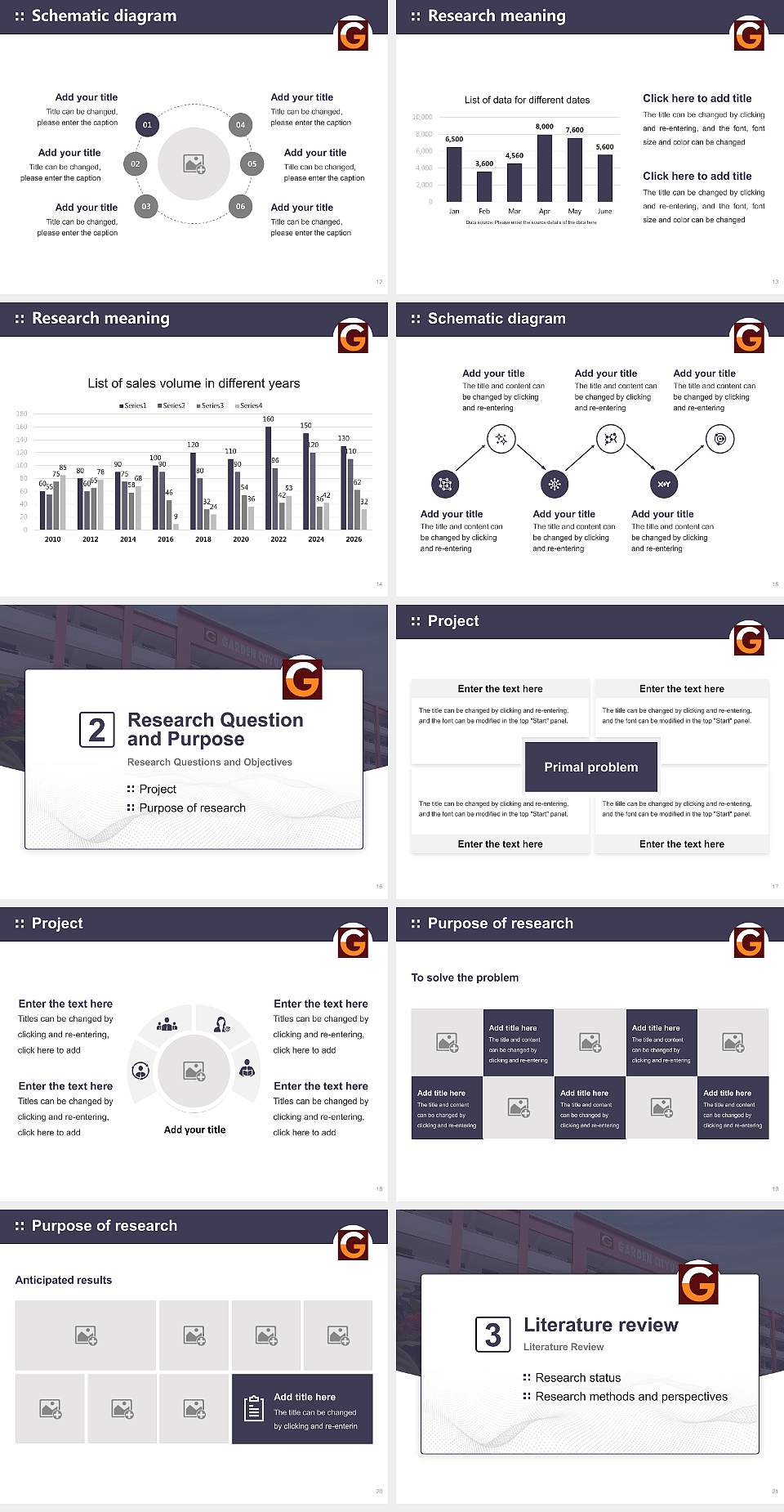 Garden City University Graduation Thesis Defense PPT Template4:3 ratio PPT effect preview image3