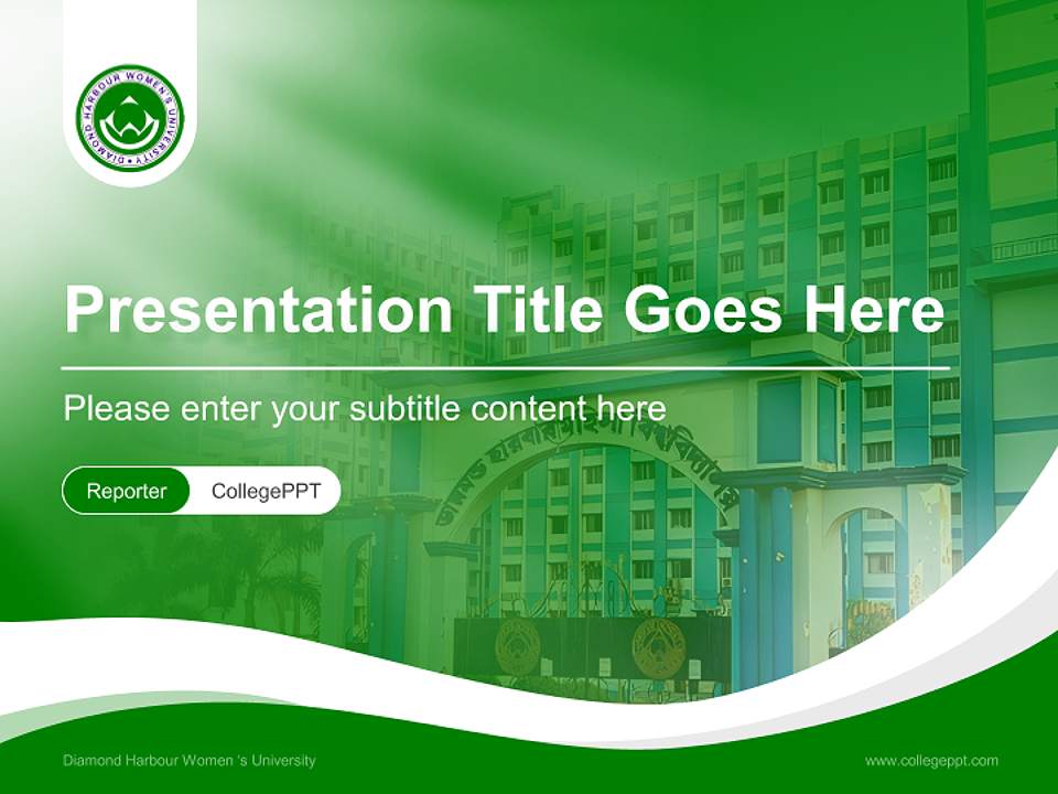 Diamond Harbour Women ‘s University Lecture Sharing and Networking Event PPT Template4:3 ratio PPT effect preview image4