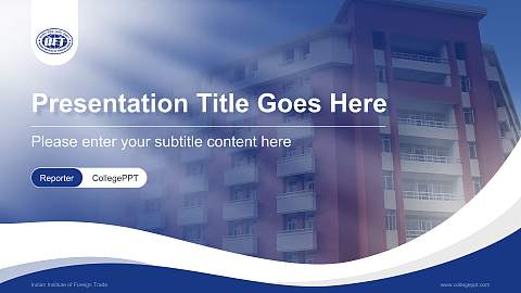 Indian Institute of Foreign Trade Lecture Sharing and Networking Event PPT Template