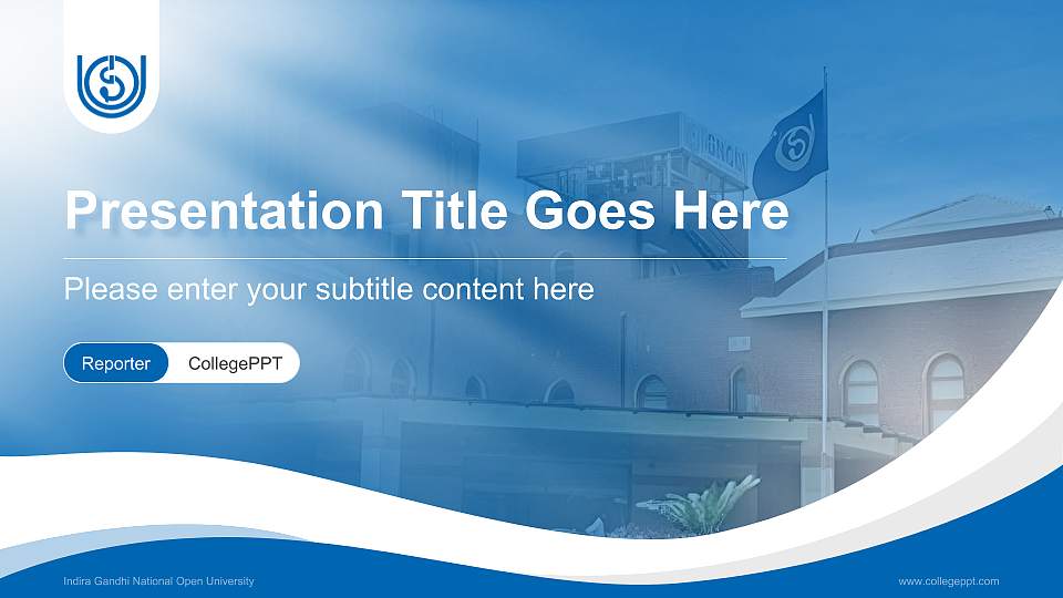 Indira Gandhi National Open University Lecture Sharing and Networking Event PPT Template16:9 ratio PPT effect preview image