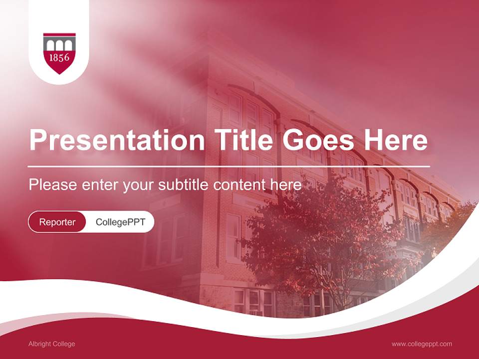 Albright College Lecture Sharing and Networking Event PPT Template4:3 ratio PPT effect preview image4