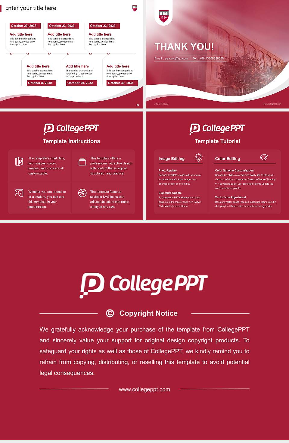 Albright College Lecture Sharing and Networking Event PPT Template4:3 ratio PPT effect preview image4