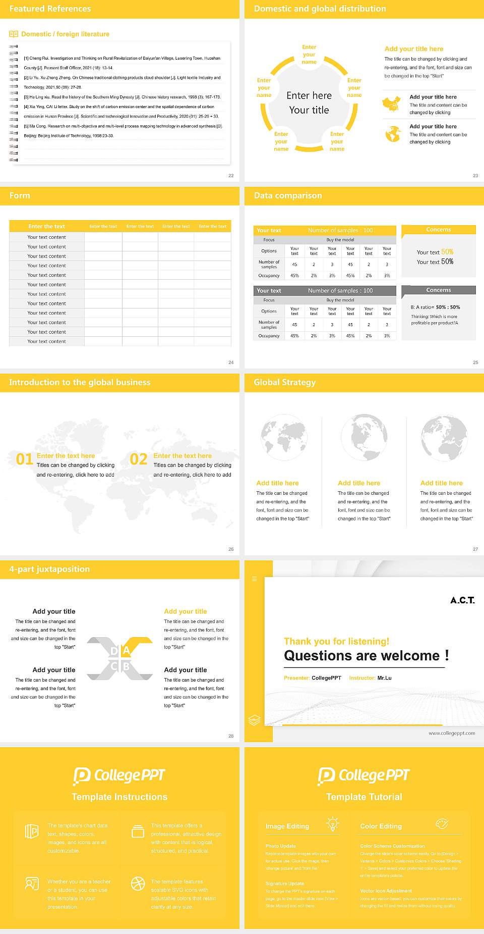 American Conservatory Theater Thesis Proposal/Graduation Defense PPT Template4:3 ratio PPT effect preview image4