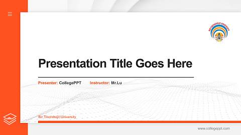 Bir Tikendrajit University Thesis Proposal/Graduation Defense PPT Template