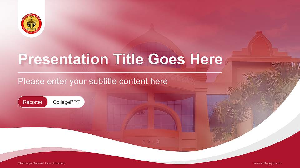 Chanakya National Law University Lecture Sharing and Networking Event PPT Template16:9 ratio PPT effect preview image