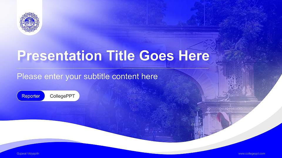 Gujarat Vidyapith Lecture Sharing and Networking Event PPT Template16:9 ratio PPT effect preview image