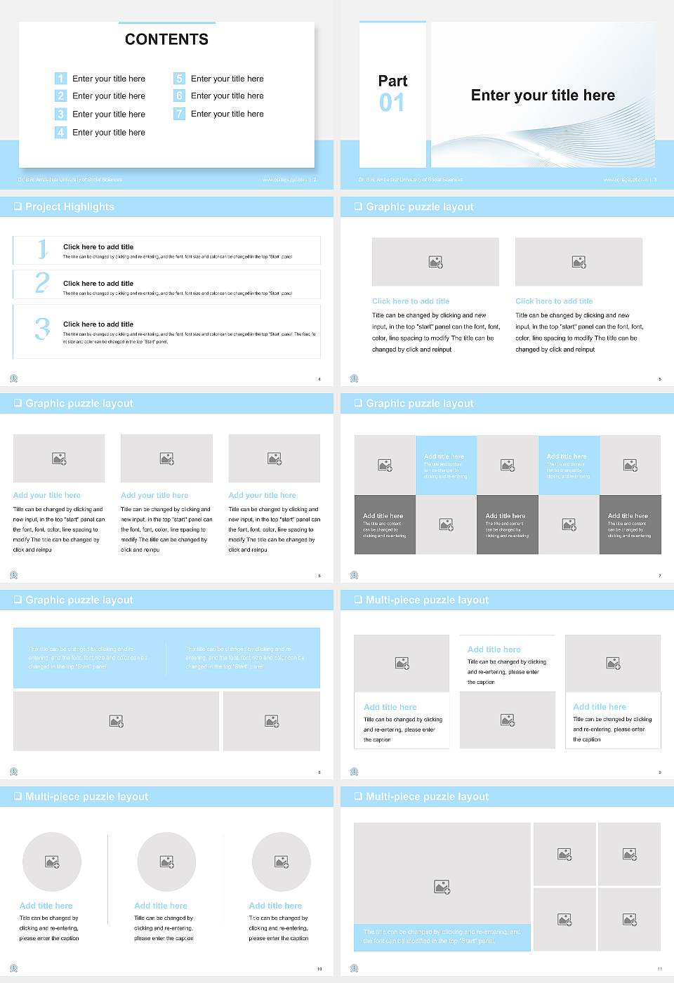 Dr. B.R. Ambedkar University of Social Sciences General Purpose PPT Template16:9 ratio PPT effect preview image2