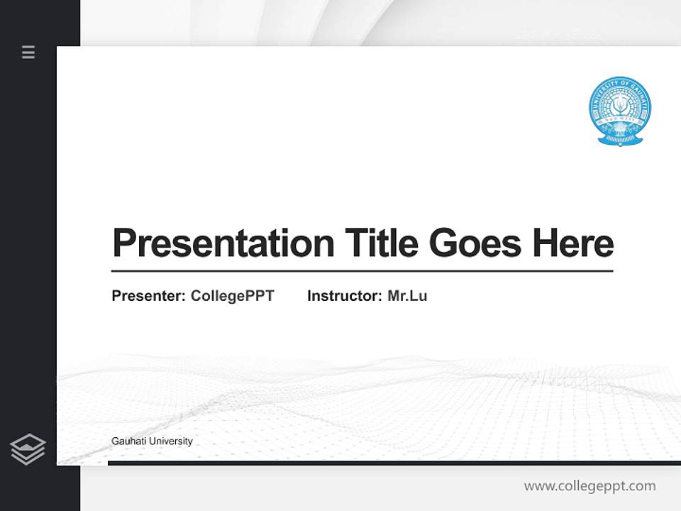 Gauhati University Thesis Proposal/Graduation Defense PPT Template4:3 ratio PPT effect preview image5