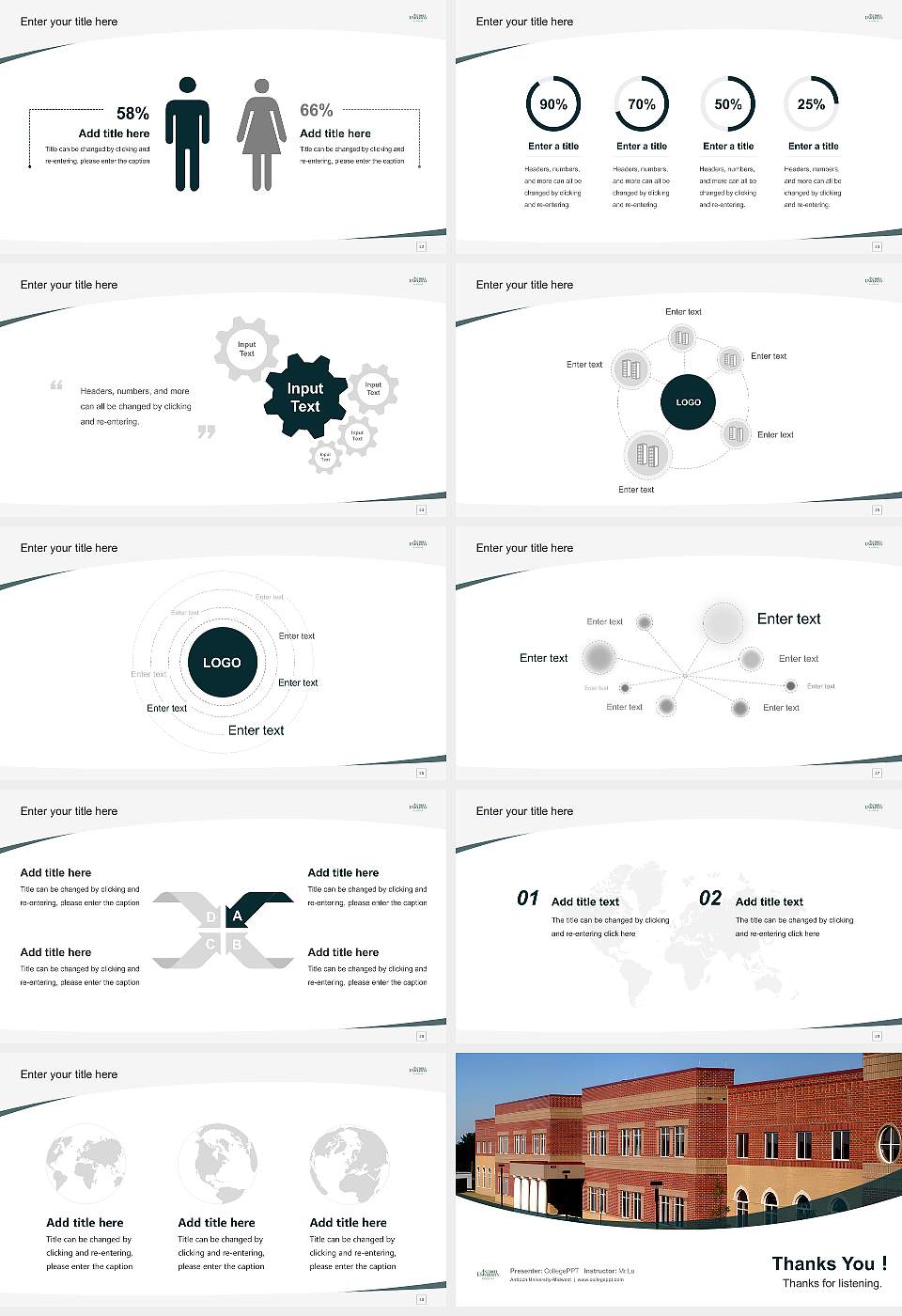 Antioch University-Midwest Course/Courseware Creation PPT Template16:9 ratio PPT effect preview image4