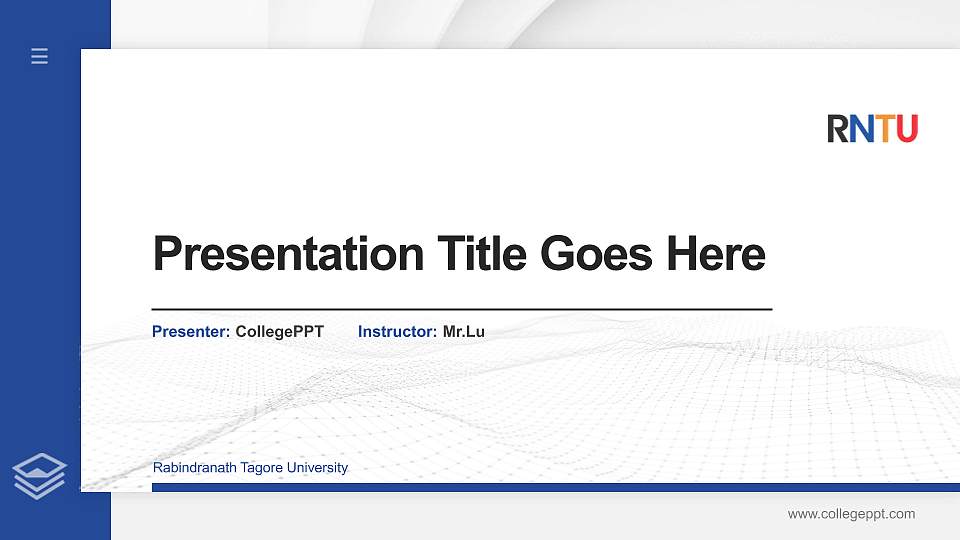 Rabindranath Tagore University Thesis Proposal/Graduation Defense PPT Template16:9 ratio PPT effect preview image