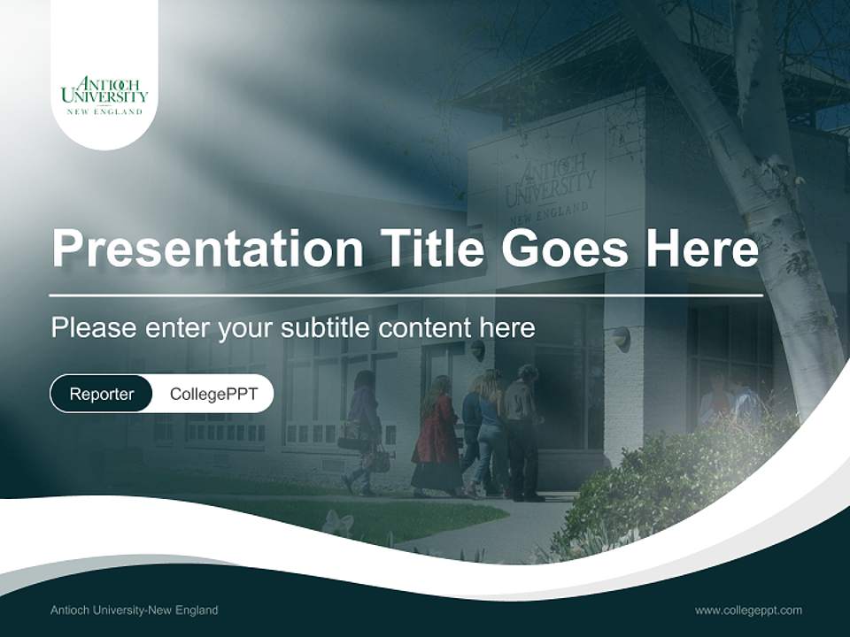 Antioch University-New England Lecture Sharing and Networking Event PPT Template4:3 ratio PPT effect preview image4