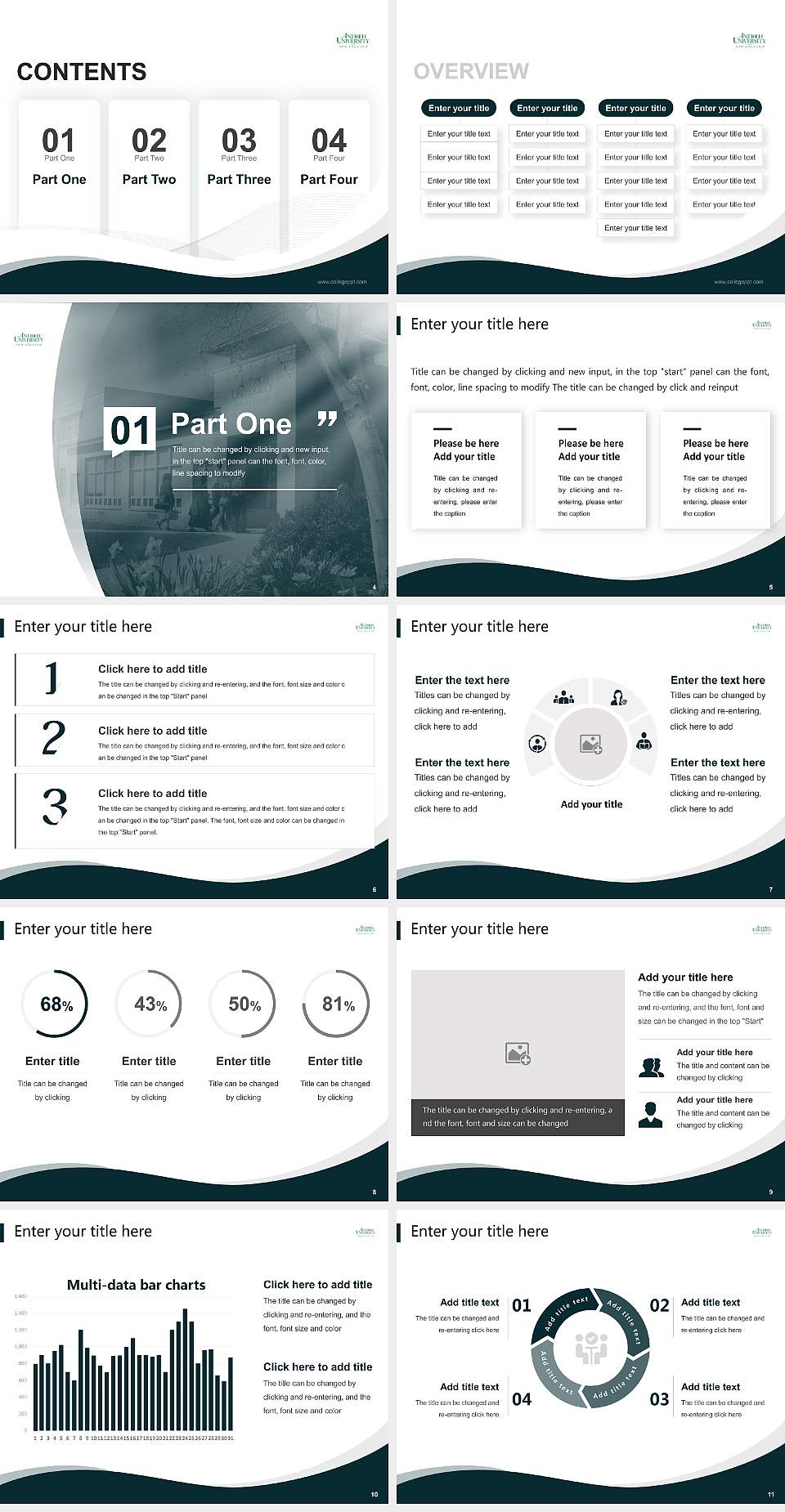 Antioch University-New England Lecture Sharing and Networking Event PPT Template4:3 ratio PPT effect preview image2