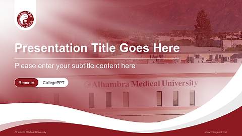 Alhambra Medical University Lecture Sharing and Networking Event PPT Template