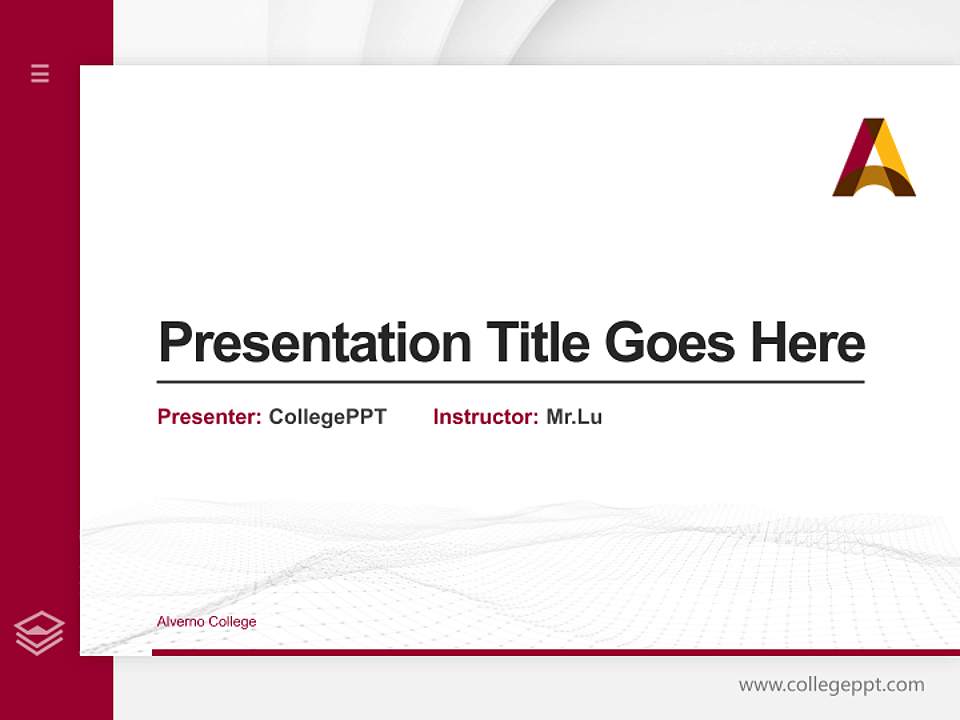 Alverno College Thesis Proposal/Graduation Defense PPT Template4:3 ratio PPT effect preview image5