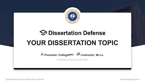 Career Point University Graduation Thesis Defense PPT Template