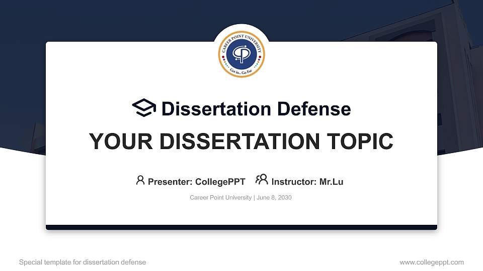 Career Point University Graduation Thesis Defense PPT Template16:9 ratio PPT effect preview image
