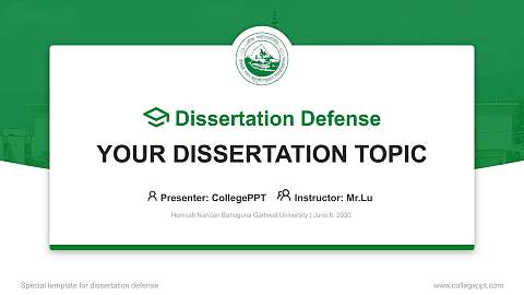 Hemvati Nandan Bahuguna Garhwal University Graduation Thesis Defense PPT Template