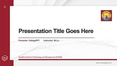 Gandhi Institute of Technology and Management (GITAM) Thesis Proposal/Graduation Defense PPT Template