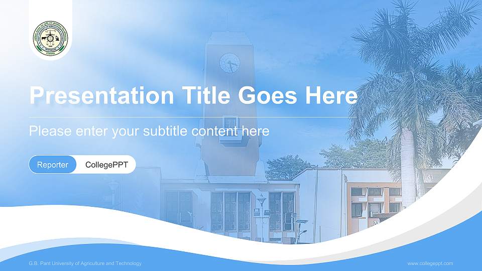 G.B. Pant University of Agriculture and Technology Lecture Sharing and Networking Event PPT Template16:9 ratio PPT effect preview image