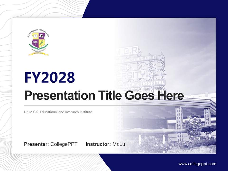 Dr. M.G.R. Educational and Research Institute Academic Presentation/Research Findings Report PPT Template4:3 ratio PPT effect preview image5