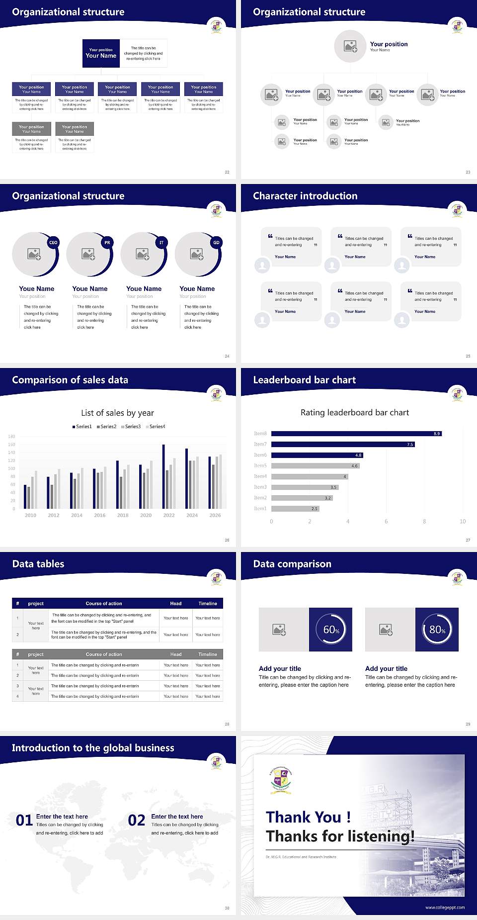 Dr. M.G.R. Educational and Research Institute Academic Presentation/Research Findings Report PPT Template4:3 ratio PPT effect preview image4