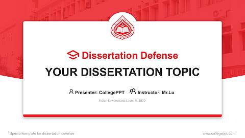 Indian Law Institute Graduation Thesis Defense PPT Template