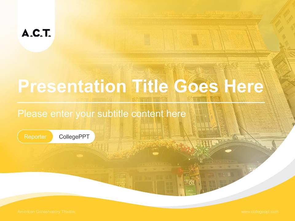 American Conservatory Theater Lecture Sharing and Networking Event PPT Template4:3 ratio PPT effect preview image4