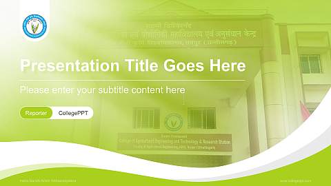 Indira Gandhi Krishi Vishwavidyalaya Lecture Sharing and Networking Event PPT Template