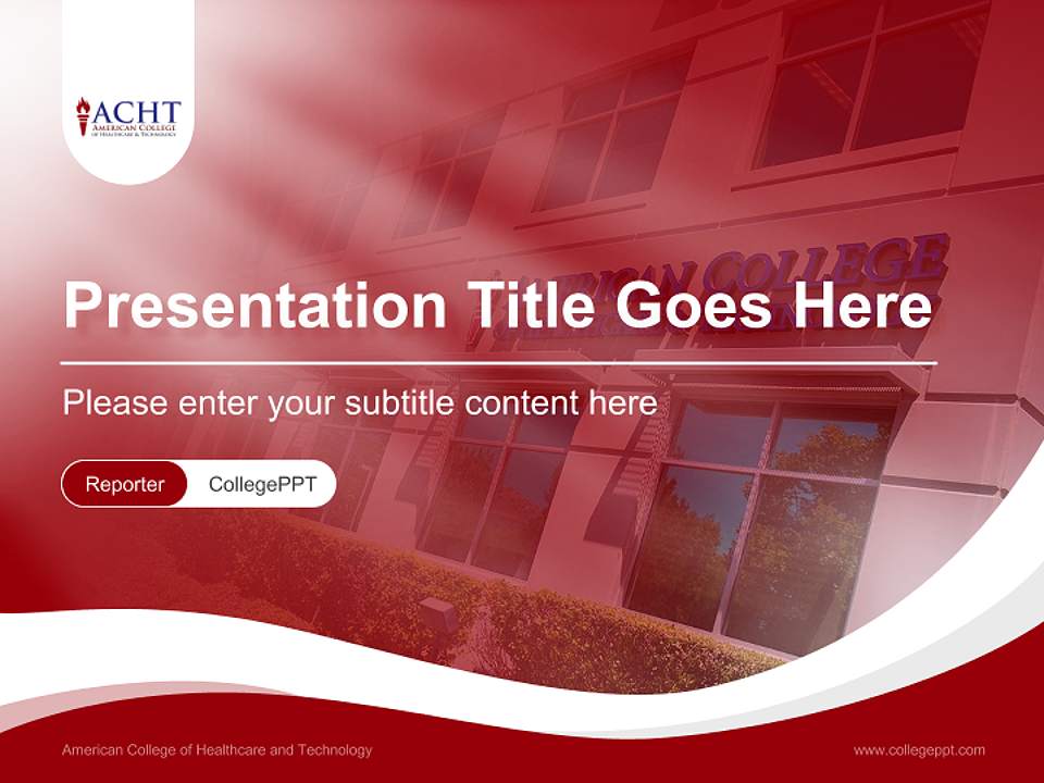 American College of Healthcare and Technology Lecture Sharing and Networking Event PPT Template4:3 ratio PPT effect preview image4