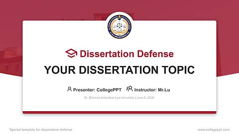 Dr. Bhimrao Ambedkar Law University Graduation Thesis Defense PPT Template