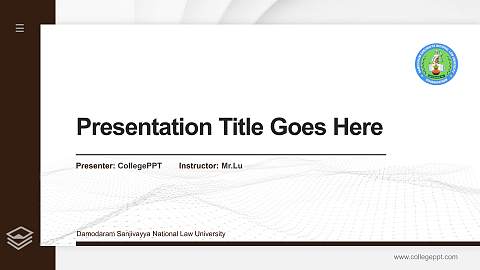 Damodaram Sanjivayya National Law University Thesis Proposal/Graduation Defense PPT Template