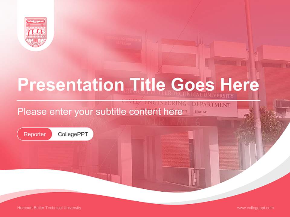 Harcourt Butler Technical University Lecture Sharing and Networking Event PPT Template4:3 ratio PPT effect preview image4