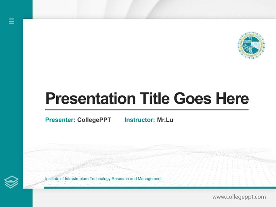 Institute of Infrastructure Technology Research and Management Thesis Proposal/Graduation Defense PPT Template4:3 ratio PPT effect preview image5