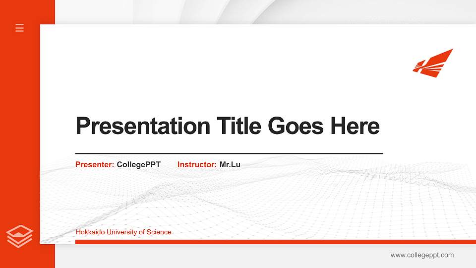 Hokkaido University of Science Thesis Proposal/Graduation Defense PPT Template16:9 ratio PPT effect preview image