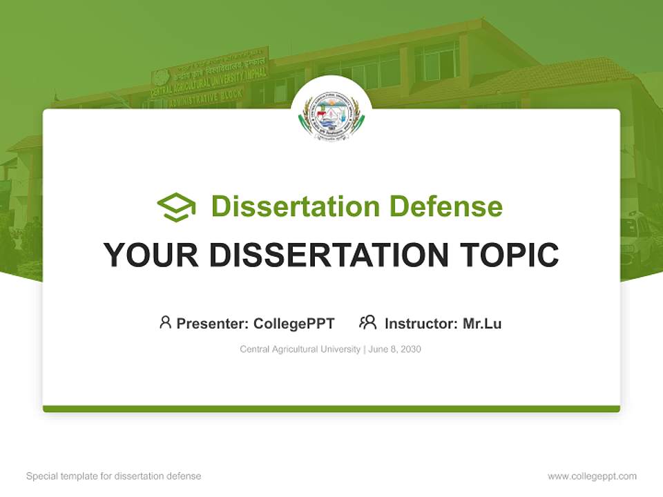Central Agricultural University Graduation Thesis Defense PPT Template4:3 ratio PPT effect preview image7