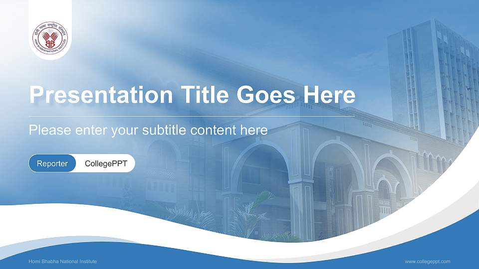 Homi Bhabha National Institute Lecture Sharing and Networking Event PPT Template16:9 ratio PPT effect preview image