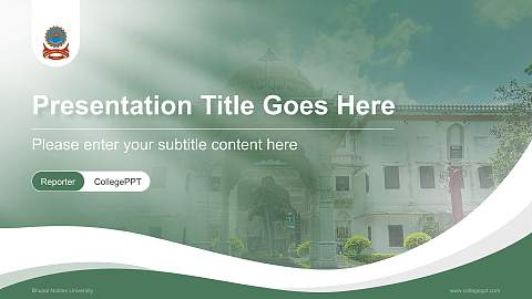 Bhupal Nobles University Lecture Sharing and Networking Event PPT Template