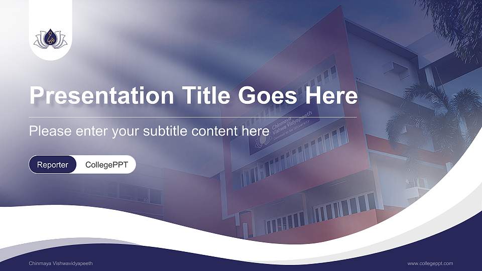 Chinmaya Vishwavidyapeeth Lecture Sharing and Networking Event PPT Template16:9 ratio PPT effect preview image