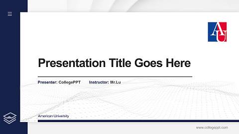 American University Thesis Proposal/Graduation Defense PPT Template