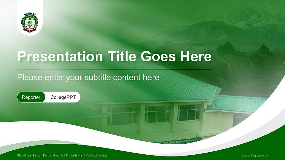 Chaudhary Sarwan Kumar Himachal Pradesh Krishi Vishvavidyalaya Lecture Sharing and Networking Event PPT Template16:9 ratio PPT effect preview image