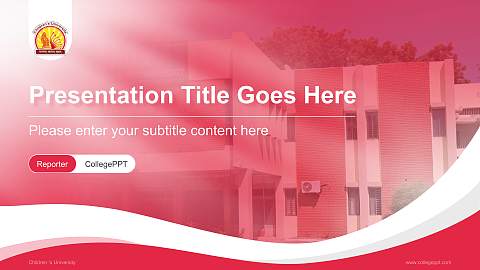 Children ‘s University Lecture Sharing and Networking Event PPT Template