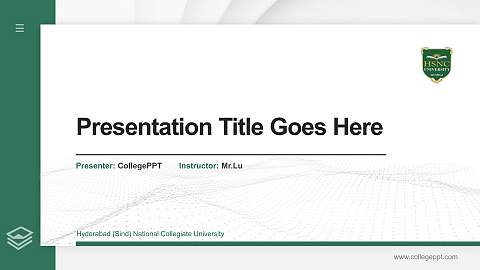 Hyderabad (Sind) National Collegiate University Thesis Proposal/Graduation Defense PPT Template