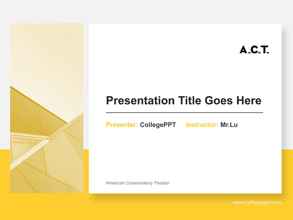 American Conservatory Theater General Purpose PPT Template4:3 ratio PPT effect preview image6