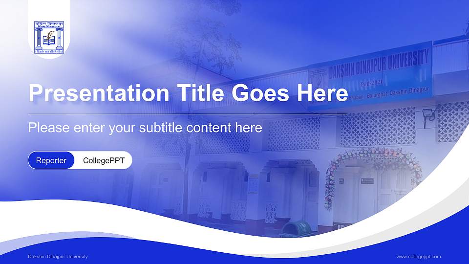 Dakshin Dinajpur University Lecture Sharing and Networking Event PPT Template16:9 ratio PPT effect preview image