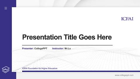 ICFAI Foundation for Higher Education Thesis Proposal/Graduation Defense PPT Template