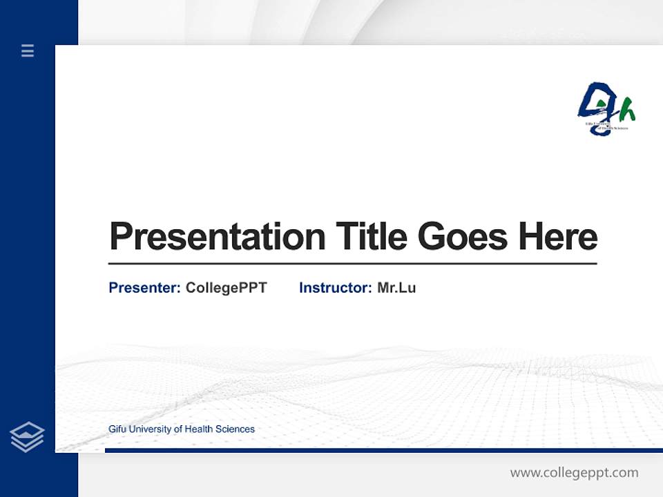 Gifu University of Health Sciences Thesis Proposal/Graduation Defense PPT Template4:3 ratio PPT effect preview image5