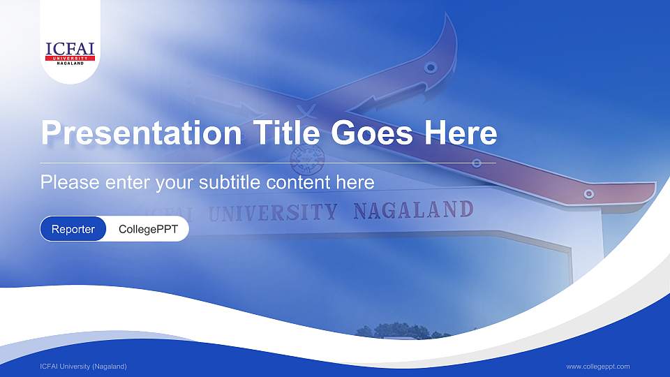 ICFAI University (Nagaland) Lecture Sharing and Networking Event PPT Template16:9 ratio PPT effect preview image