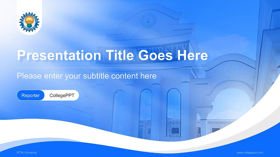 IFTM University Lecture Sharing and Networking Event PPT Template16:9 ratio PPT effect preview image