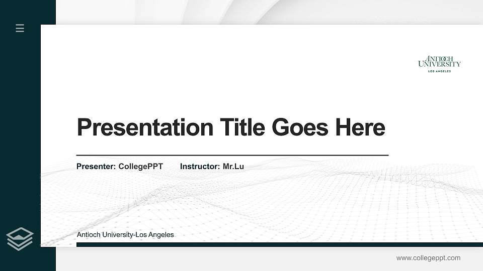 Antioch University-Los Angeles Thesis Proposal/Graduation Defense PPT Template16:9 ratio PPT effect preview image
